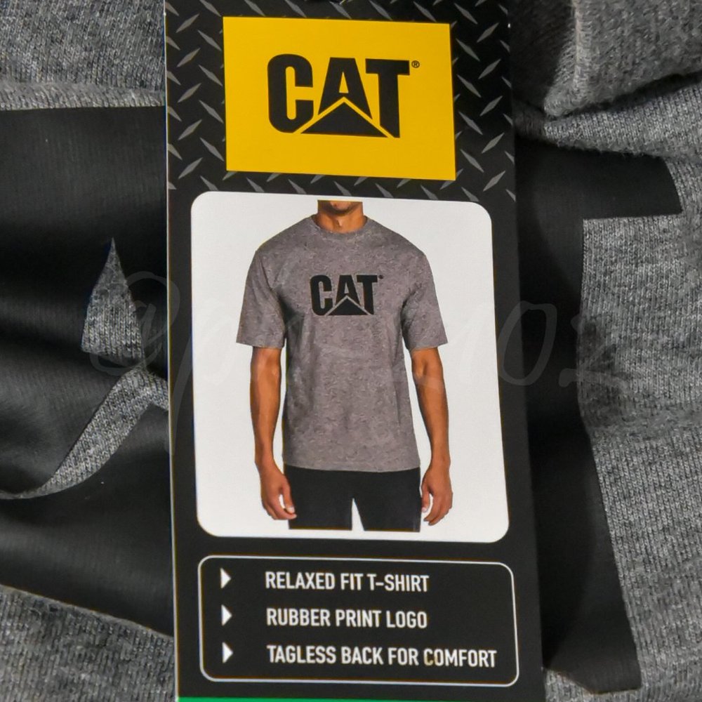 Caterpillar Men’s Short Sleeve tee with logo CAT in Gray color